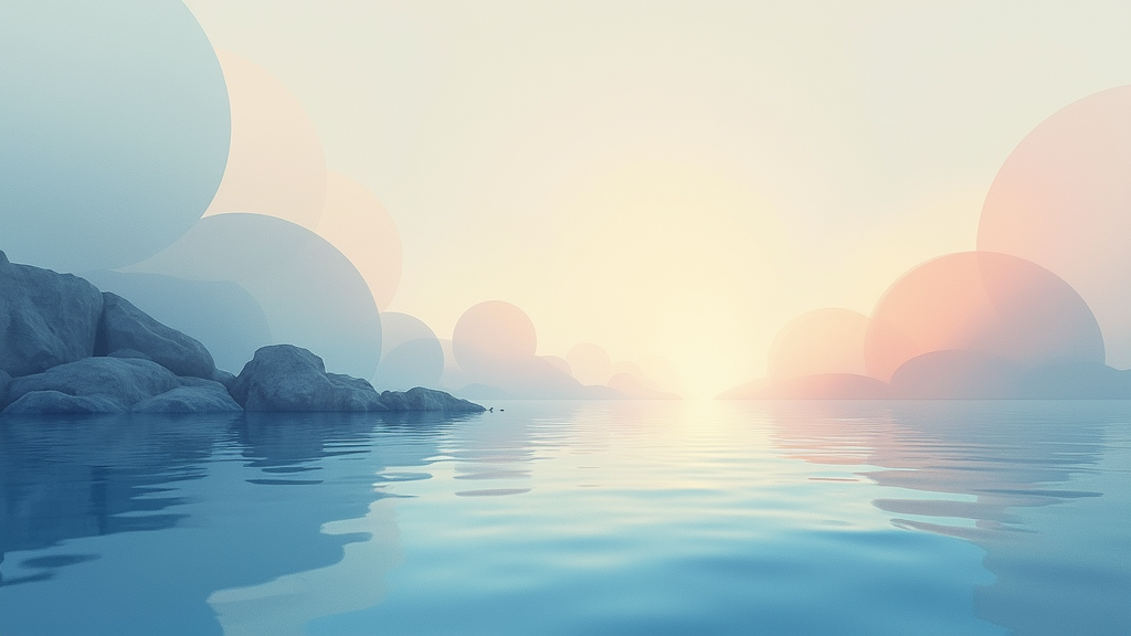 A tranquil abstract representation of balance and spirituality
